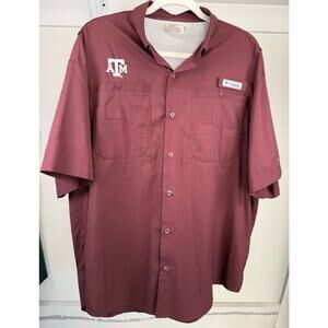 Columbia PFG Performance Vented Shirt Mens XL Texas A&M University Aggies